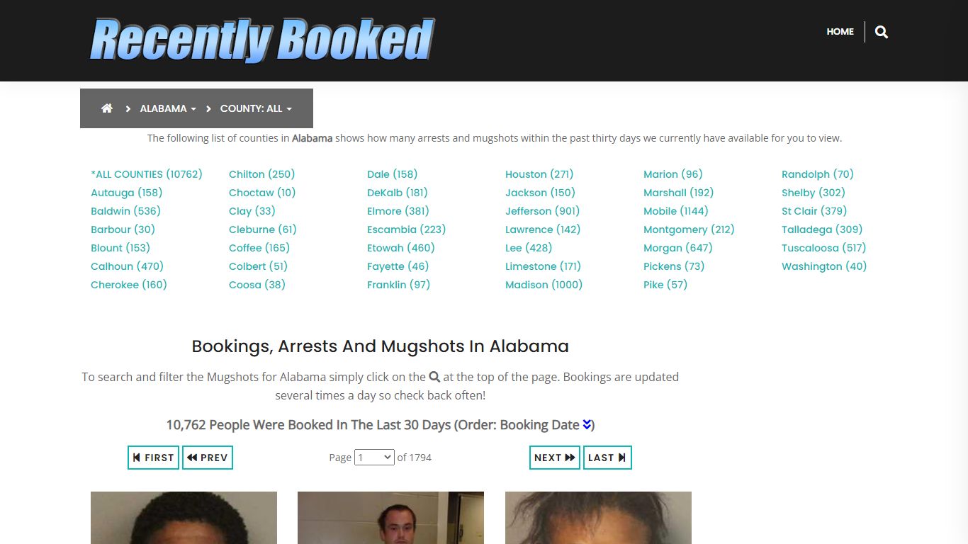 Recent bookings, Arrests, Mugshots in Alabama - Recently Booked